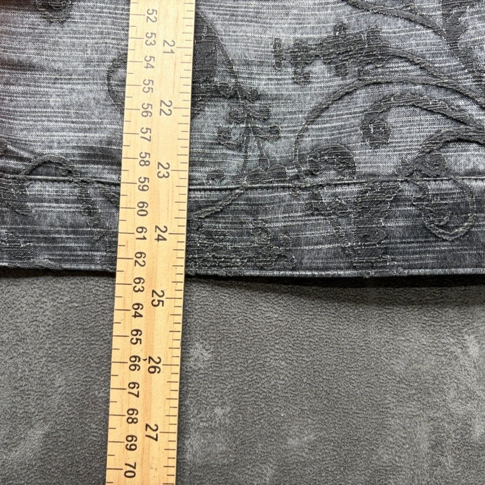 Coldwater Creek Button Jacket Women L Gray Floral Paisley Beaded Velvet Tapestry - Picture 8 of 9